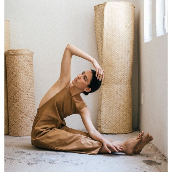 White Cotton Linen Jumpsuit One Size - Picture 9 of 10